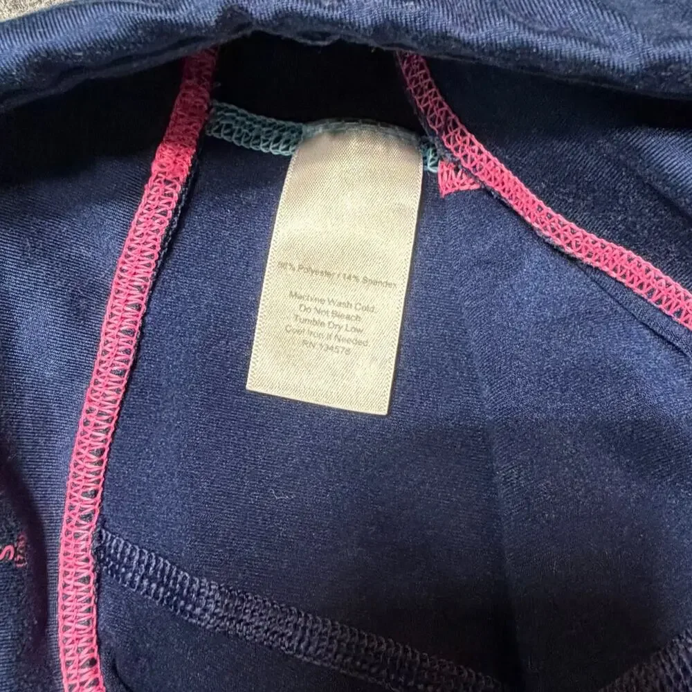 Vineyard Vines Girls‎ Performance Leggings Navy Color Stitch Size  S 7/8